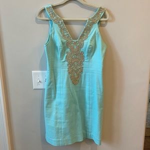 Classic Lilly Pulitzer Shift with Gold Appliqué